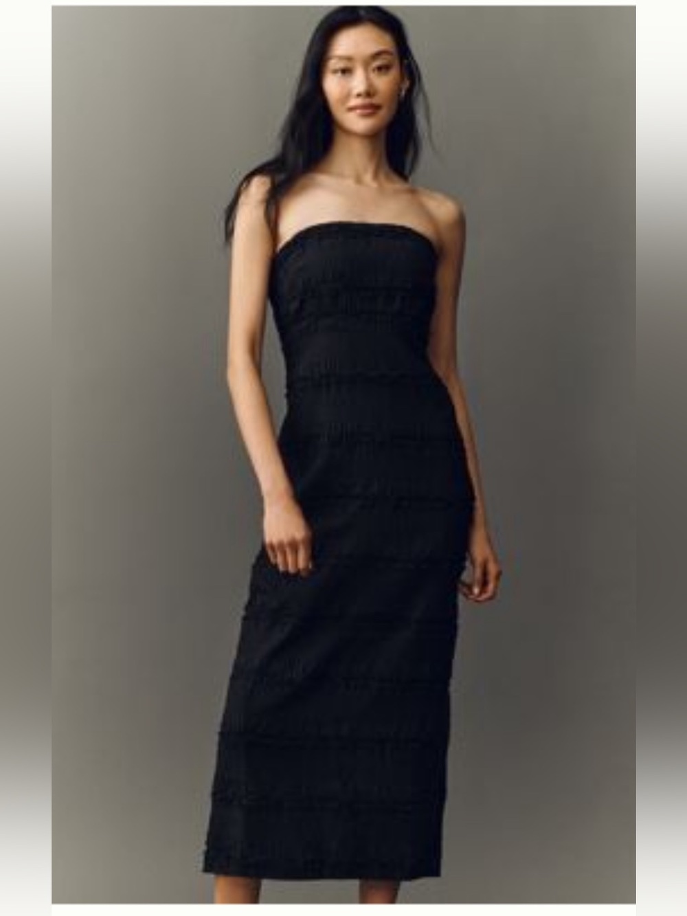 NWT✨ Anthropologie Tilda Strapless Textured Dress 🖤